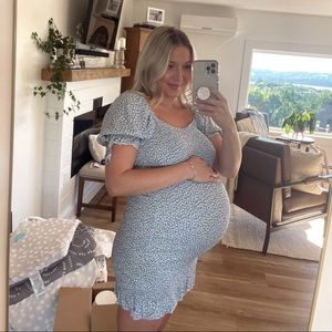 Petal & Pup Blue Floral Mini Dress